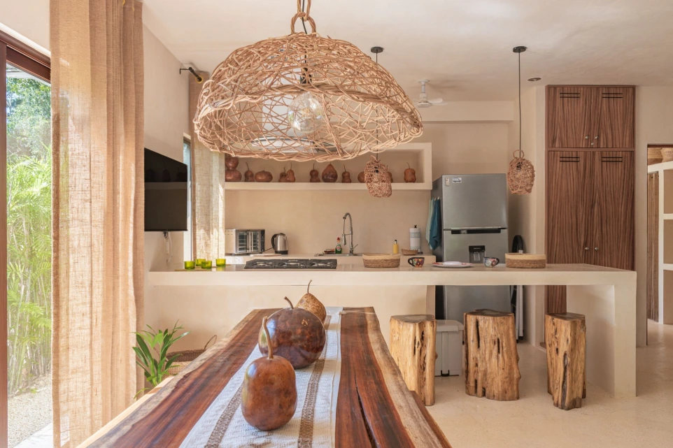 Fully equipped kitchen in a nice apartment