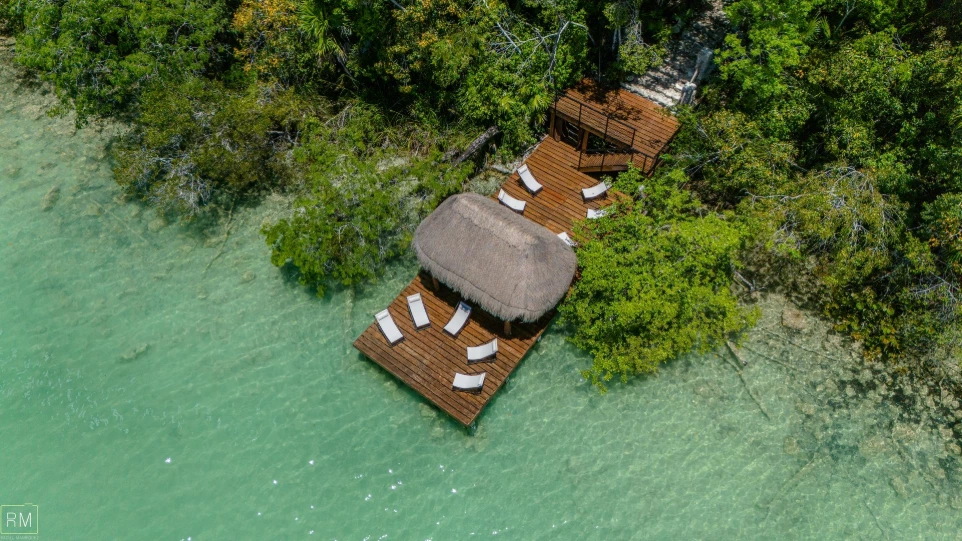 Private dock in beautiful lagoon